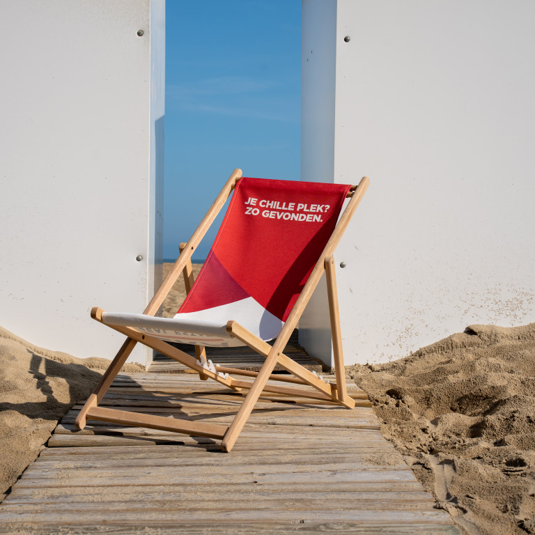 ERA strandstoel op het strand.