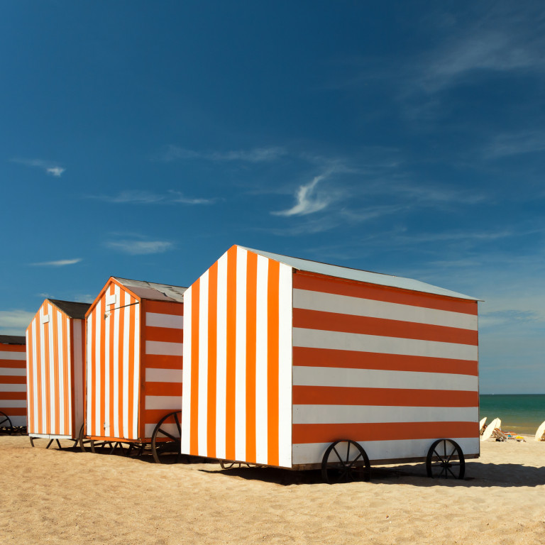 Strandcabine in de Panne