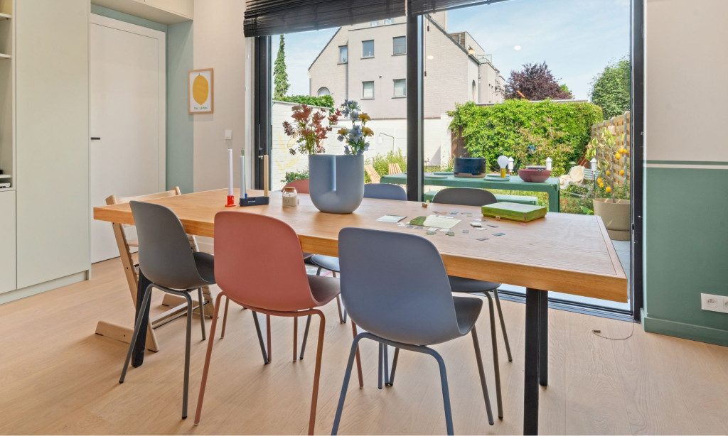 Groot raam living naar tuin